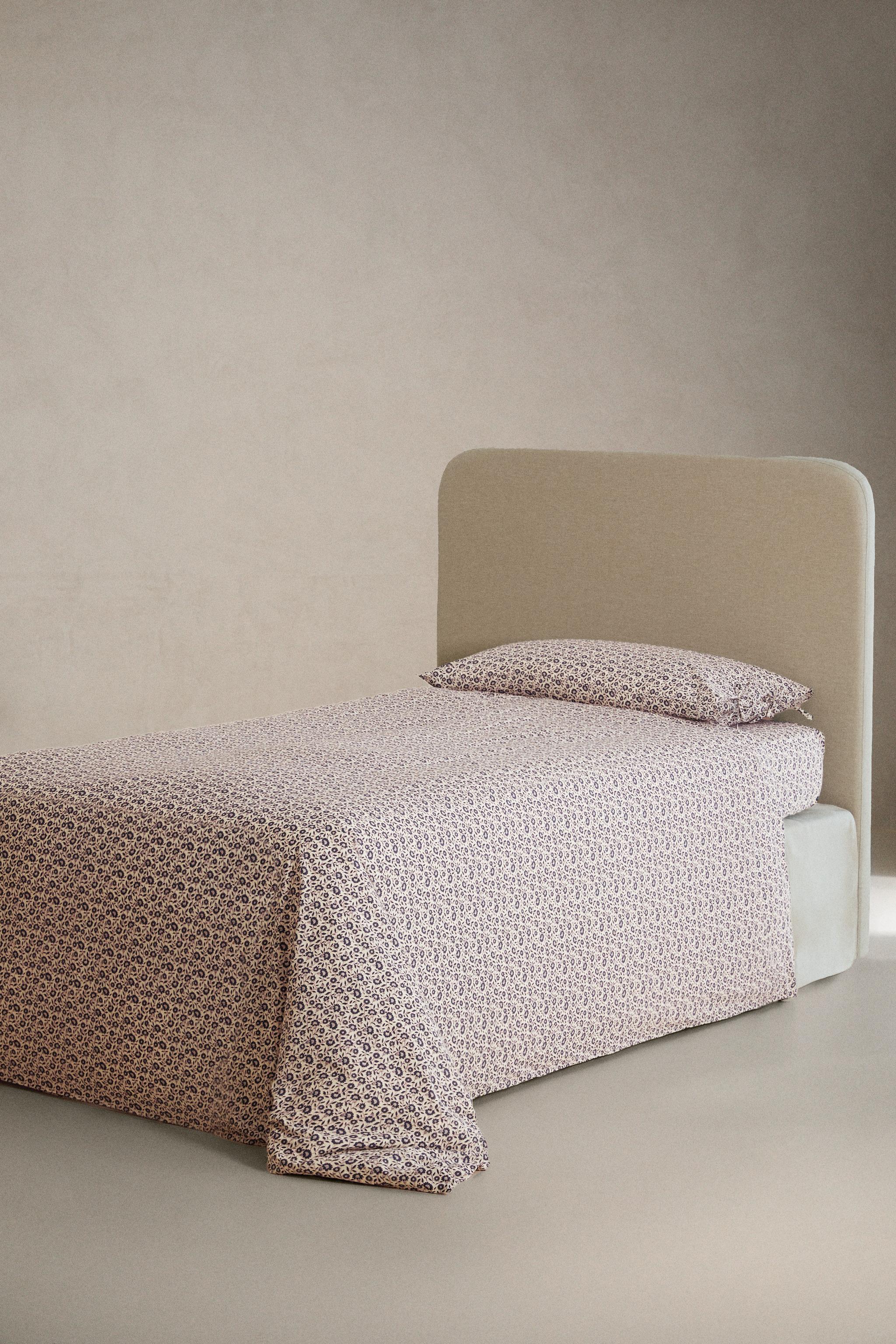 KIDS FLORAL COTTON FITTED SHEET